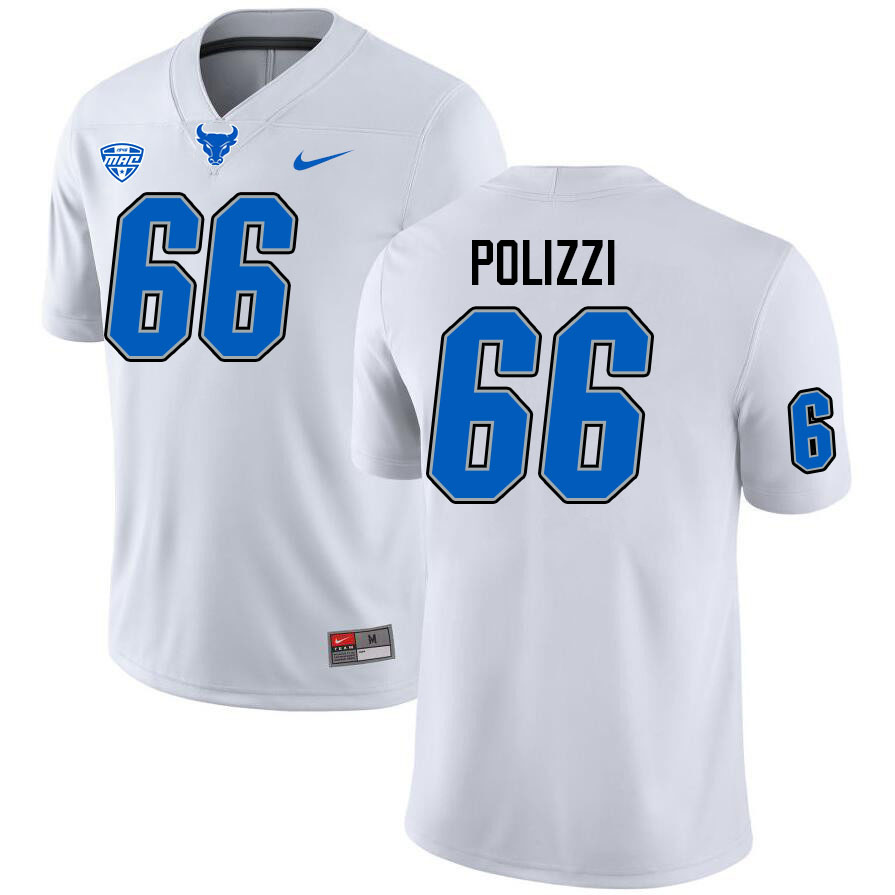 Buffalo Bulls #66 Dom Polizzi College Football Jerseys Stitched Sale-White